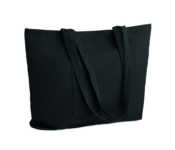 Einkaufstasche Kord-Polyester Cordy G - Schwarz