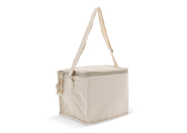 Cooler bag 100% cotton exterior square 22x18x18cm