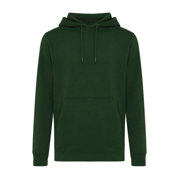 Ľahká mikina s kapucňou IQONIQ Rila z recykl. bavlny - Forest Green / XXL