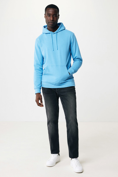 Sweat à capuche en coton recyclé Iqoniq Jasper - Tranquil Blue / XL