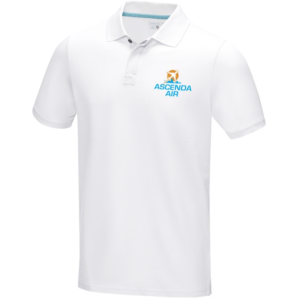 Graphite Poloshirt aus Bio-Baumwolle für Herren - weiss / M