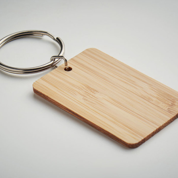 MB - Rectangular bamboo key ring Angleboo