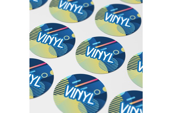 Vinyl Sticker Round Ø 40 mm - White