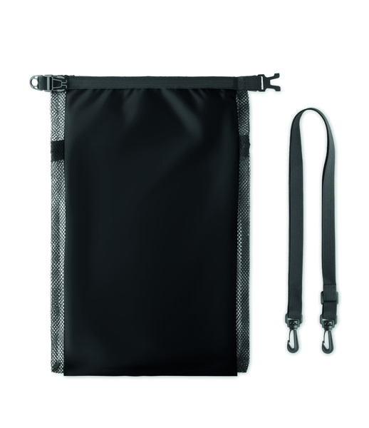 Vodotesna torba Scuba Mesh RPET, 6L - Črna