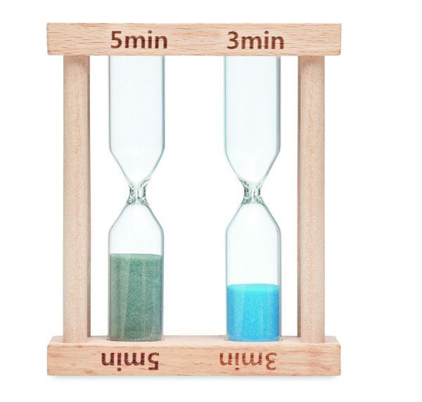 Set of 2 wooden sand timers Bi