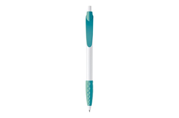 Cosmo ball pen rubber grip HC - White / Turquoise