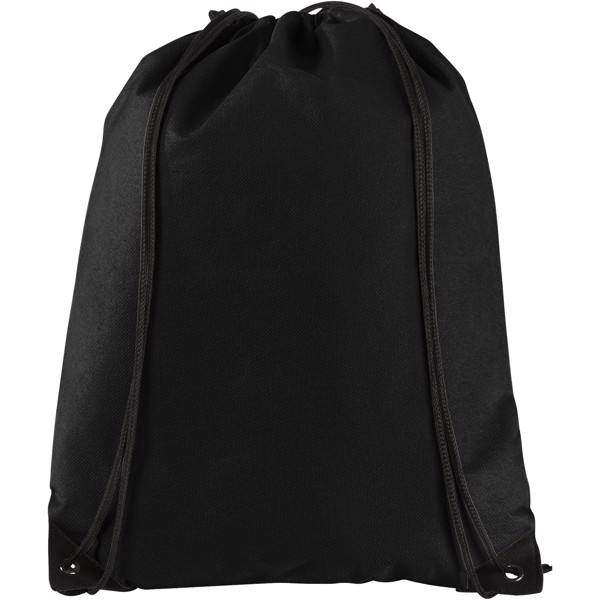 Evergreen non-woven drawstring bag 5L - Solid Black