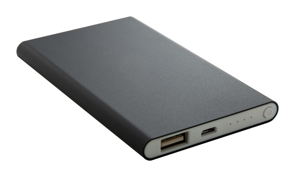 Power bank FlatFour - Fekete
