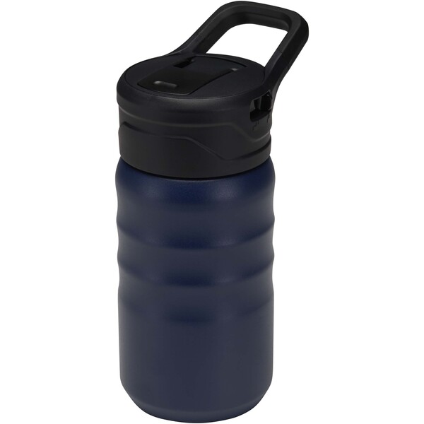 Knox 350 ml RCS recycled double wall stainless steel sport bottle with flip straw - Navy