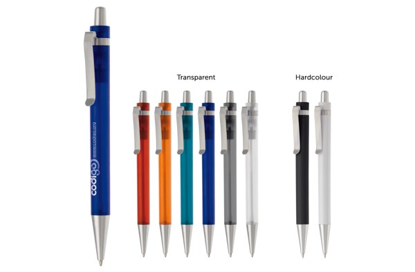 Ball pen Antarctica metal clip - White