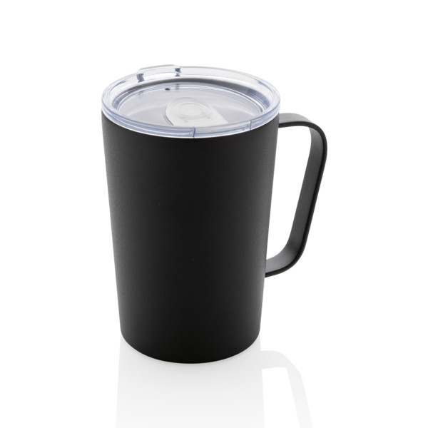 RCS Recycled stainless steel modern vacuum mug with lid - Black