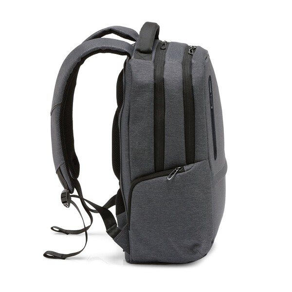 BOSTON. Mochila para portátil 17'' em Nylon 2Tone impermeável - Cinzento Escuro