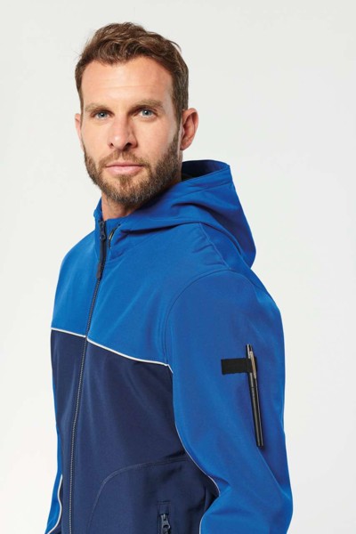 Unisex 3-Layer Two-Tone Bionic Softshell Jacket - Black / Dark Grey / M