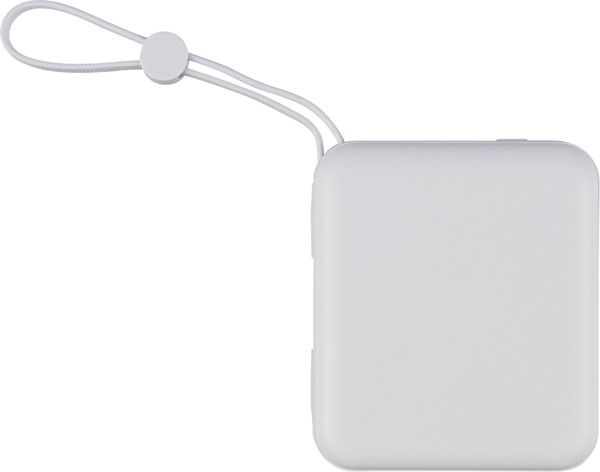 Recycled ABS powerbank Jona - White