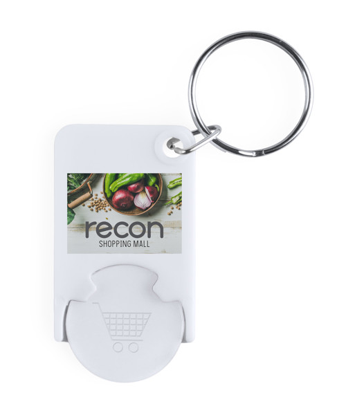 Trolley Coin Keyring Trolex - White / White