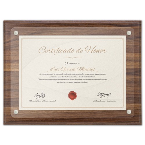 A4 WOODEN FRAME DIPLOMA “EXCELENCIA”
