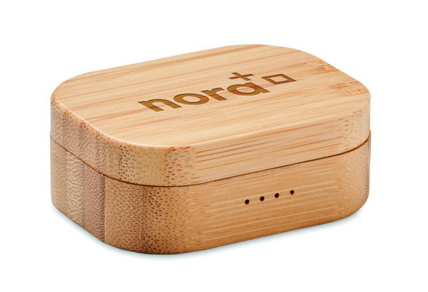 TWS earbuds in bamboo case Jazz Bamboo
