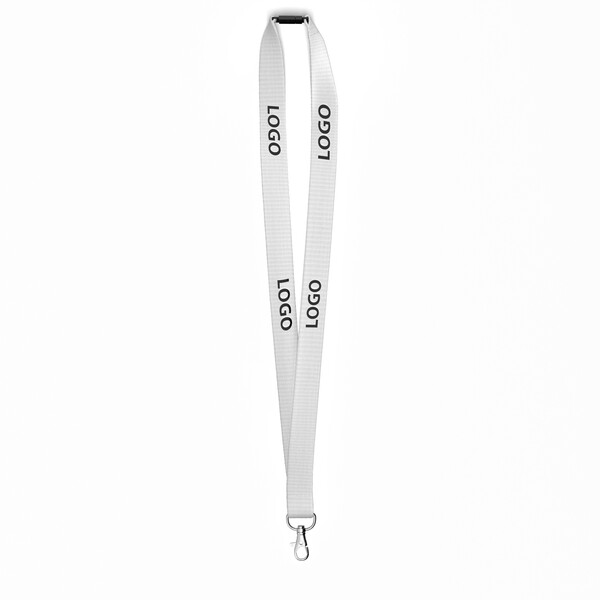 Corn starch screenprint lanyard - 20mm width / Metal carabiner / Safety breakaway
