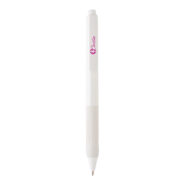 X9 solid pen with silicone grip - White