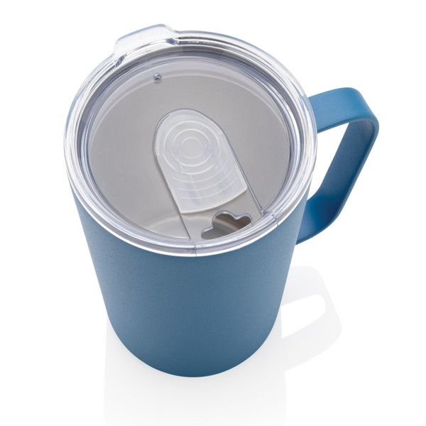 RCS Recycled stainless steel modern vacuum mug with lid - Blue