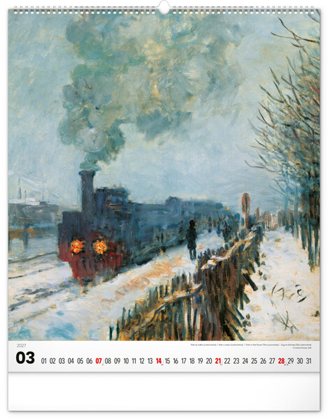 Notique Nástěnný Kalendář Claude Monet 2027, 48 x 56 cm