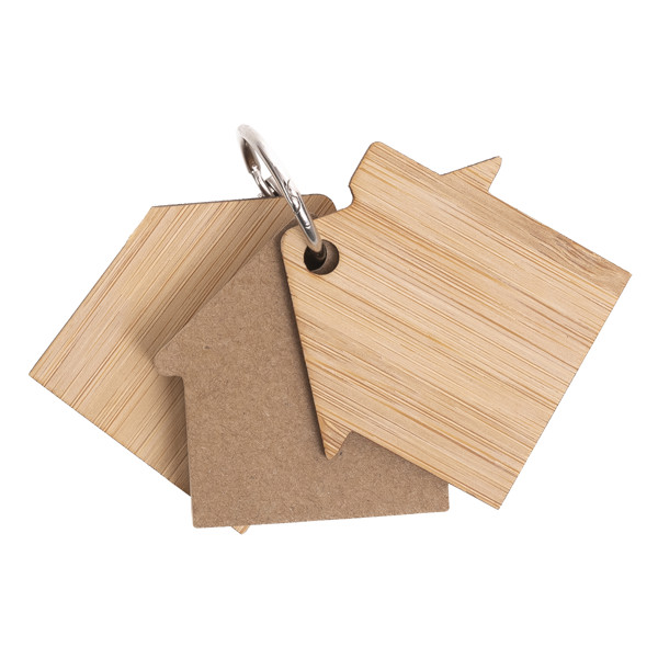 Homeland bamboo keychain with memo cards
