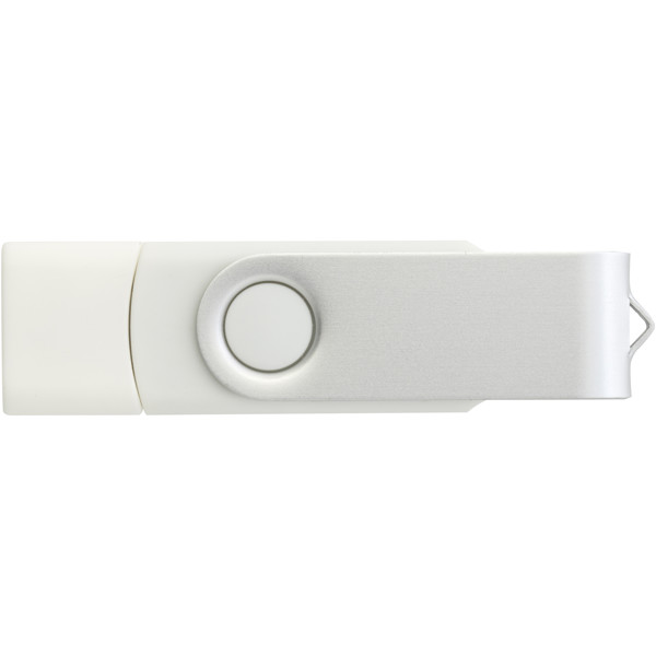 USB Tipo C OTG giratória - Branco / 8GB