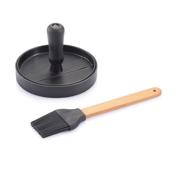 XD - BBQ set with hamburger press and brush