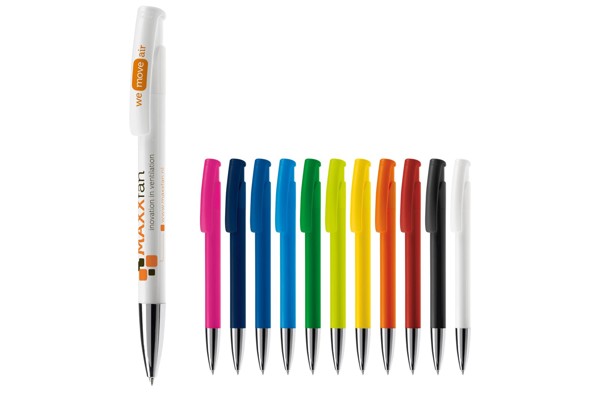 Avalon ball pen metal tip hardcolour - White