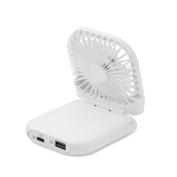 Standfan foldable desk fan, 3000 mAh power bank