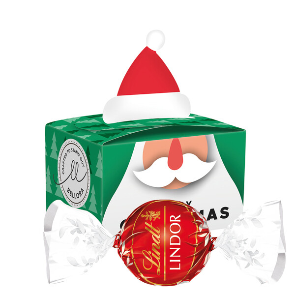 Geschenkbox Mini Tanne, Lindt LINDOR Milchkugel
