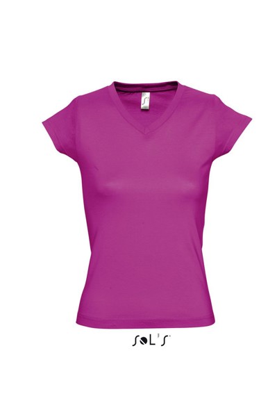 Sol's Moon - Γυναικείο V-Neck T-Shirt - Fuchsia / S
