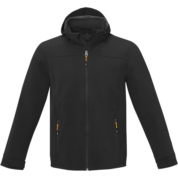 Langley men's softshell jacket - Solid Black / 2XL