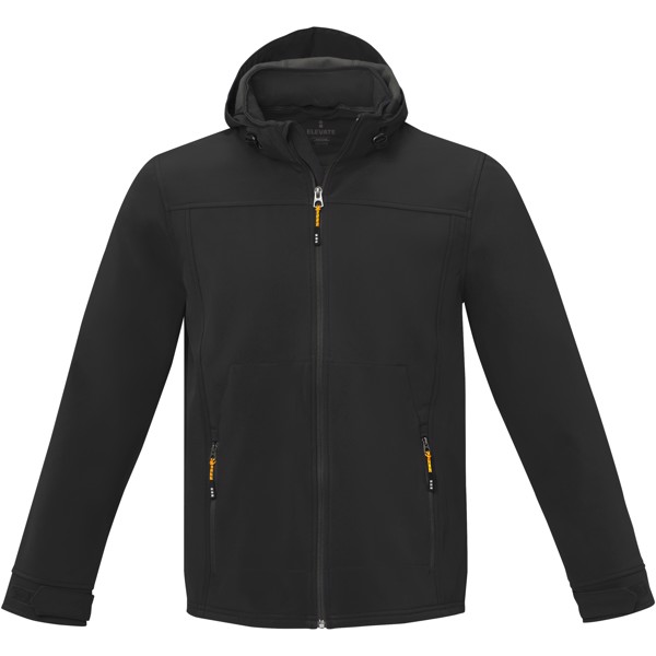 Langley men's softshell jacket - Solid black / M