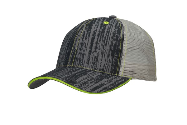 4143 - baseball cap - charcoal/green