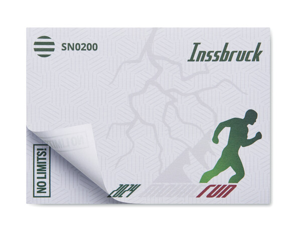 Rectangular shape printed sticky notes (EU made) - 100 sheets