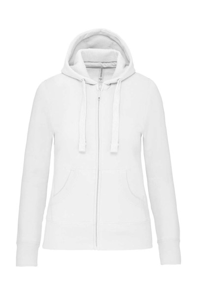 Ladies' Full Zip Hooded Sweatshirt - White / S