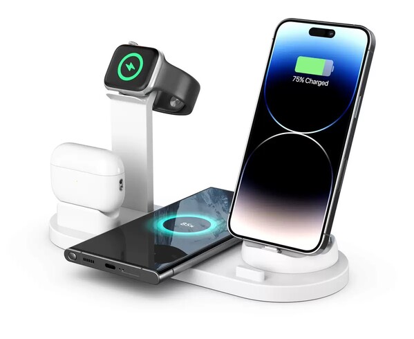 3-in-1 wireless charger - WHITE