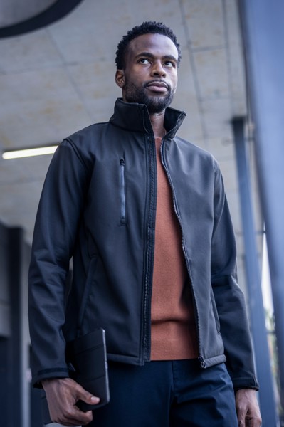 Ablaze 3 Layer Printable Softshell Jacket - Black / Black / L