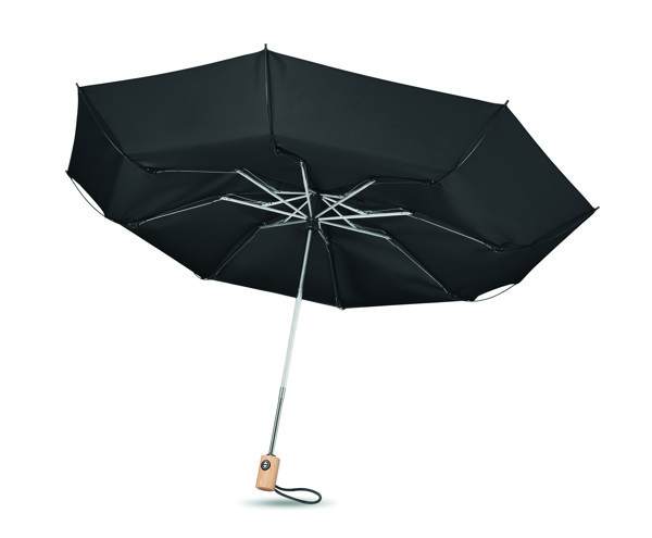 23 inch 190T RPET umbrella Leeds - Black