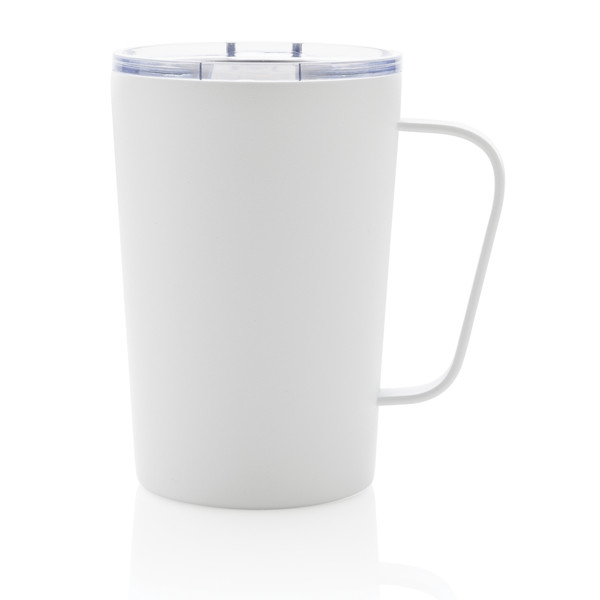 RCS Recycled stainless steel modern vacuum mug with lid - White