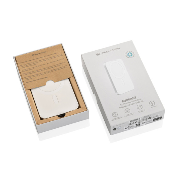Urban Vitamin Burbank powerbank 3000 mAh, kobaltna celica - Silver