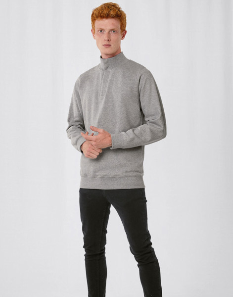 Id.004 Cotton Rich 1 / 4 Zip Sweat - White / XL