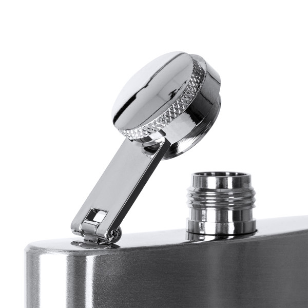 Personalised stainless steel hip flask 175 ml with leak-proof closure