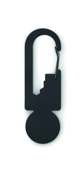 Multifunctional key ring token Multikey - Black