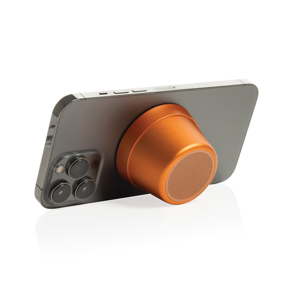 Reproduktor Nivio RCS z recyklovaného hliníku magnetický 5W - Oranžová