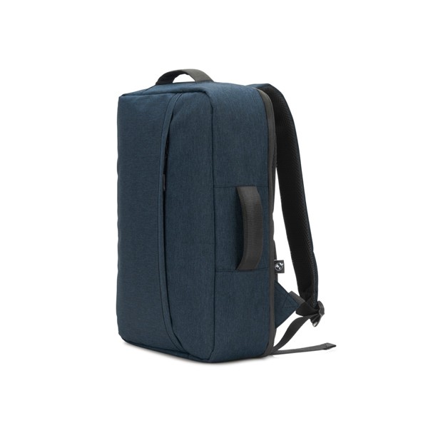 NIAMEY. Mochila para computador portátil em poliéster reciclado 300D de alta densidade 15'6" - Azul