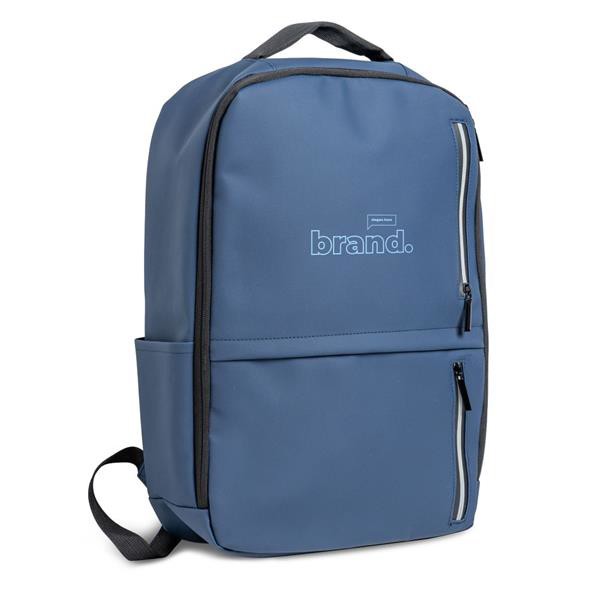 Mochila Para Portátil, Fechos Refletores, Soft Pu - Cinza Escuro