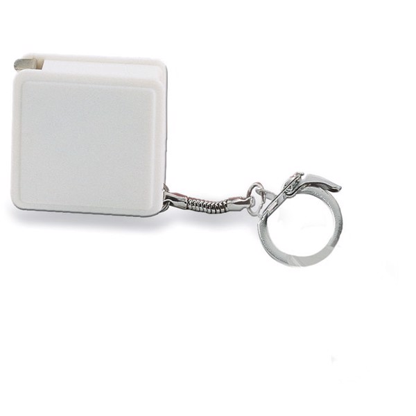 Key ring w/ flexible ruler 1m Watford - White