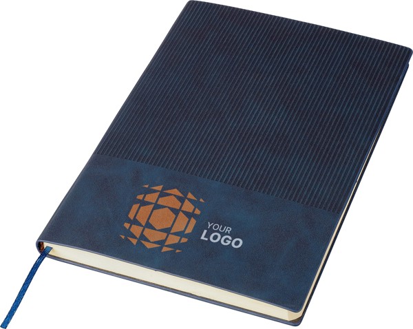 Bloco de notas em PU reciclado (A5) Elian Original - cinzento